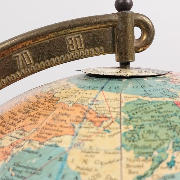 Vintage 1950s REPLOGLE 10 Inch Earth Reference Globe On Stand #1342 - Picture 16 of 16